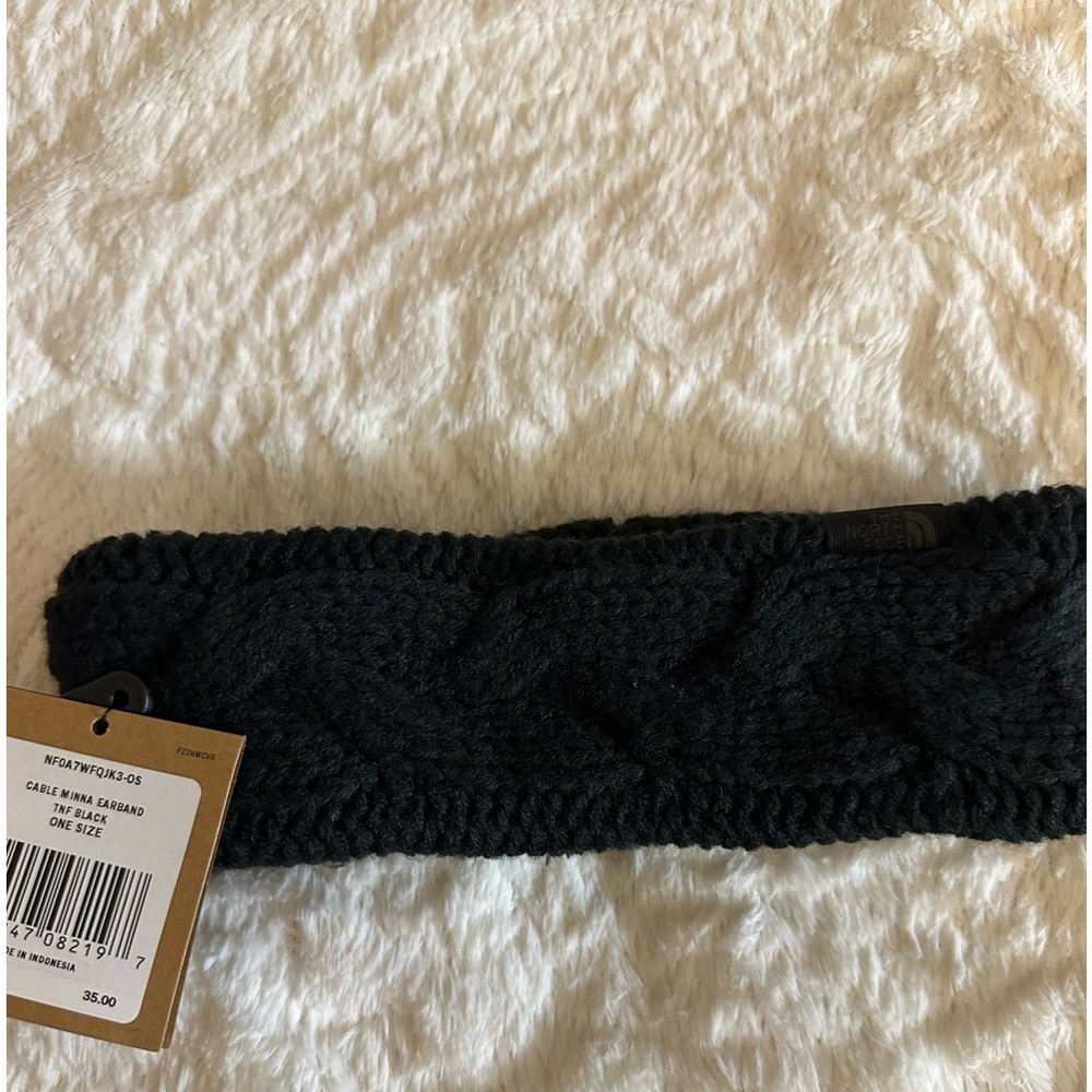 NWT The North Face Cable Minna Earband TNF Black One Size Headband Snow Ski $35